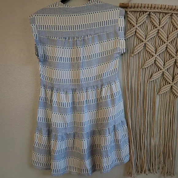 Marie Oliver Blue and White Striped Dress