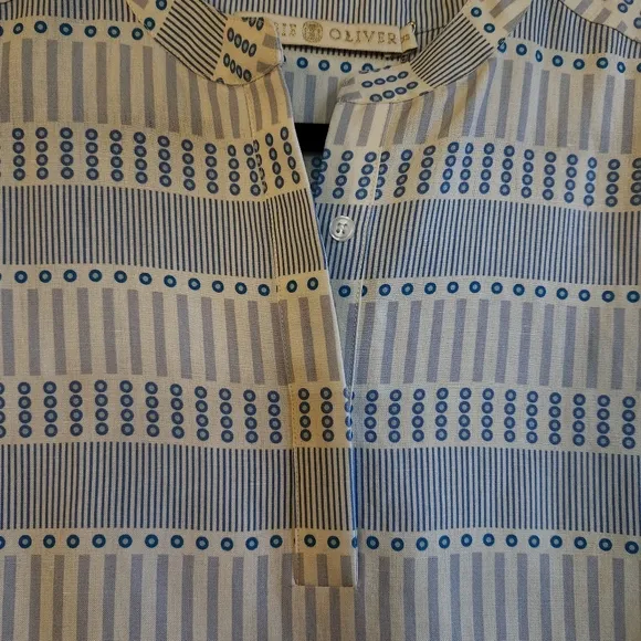 Marie Oliver Blue and White Striped Dress