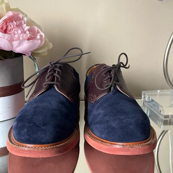 Mark McNairy New Amaterdam Men's Classic Navy and Burgundy Oxford Shoes