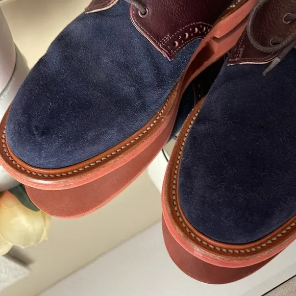 Mark McNairy New Amaterdam Men's Classic Navy and Burgundy Oxford Shoes