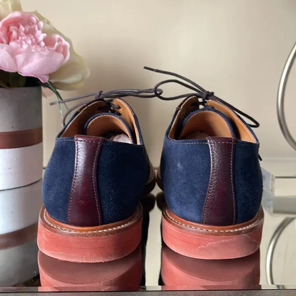 Mark McNairy New Amaterdam Men's Classic Navy and Burgundy Oxford Shoes