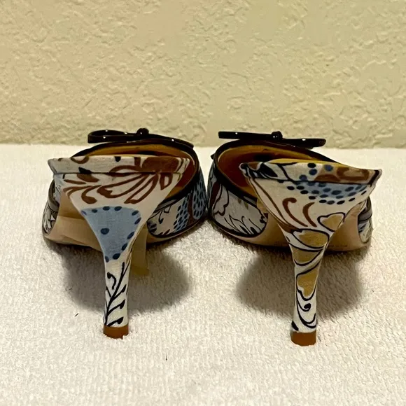 Martinez Valero Abstract Floral Shoes, Pumps. Made In Spain, EU Sz 41 US Sz 7.5