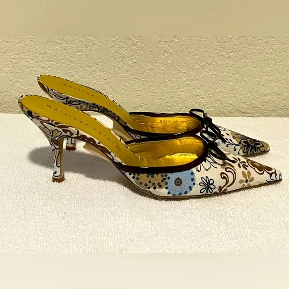 Martinez Valero Abstract Floral Shoes, Pumps. Made In Spain, EU Sz 41 US Sz 7.5