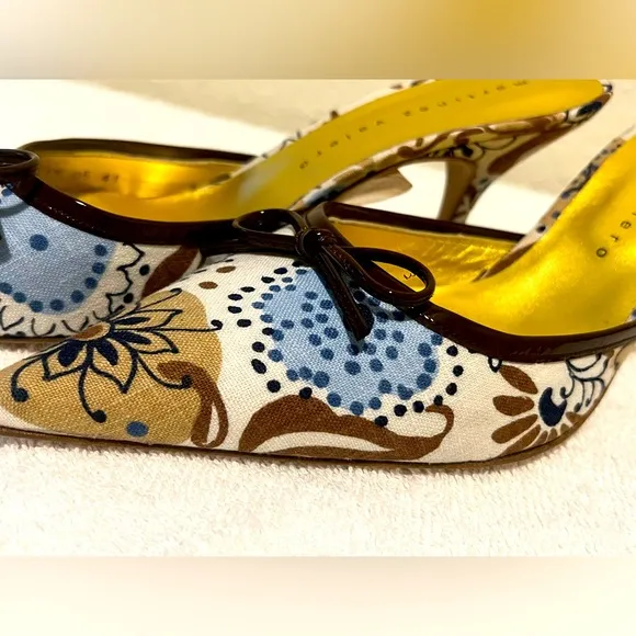 Martinez Valero Abstract Floral Shoes, Pumps. Made In Spain, EU Sz 41 US Sz 7.5