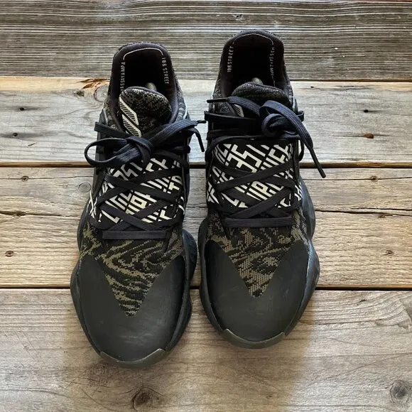 Men adidas James Harden Vol. 4 Core Black Basketball Shoes Sneakers