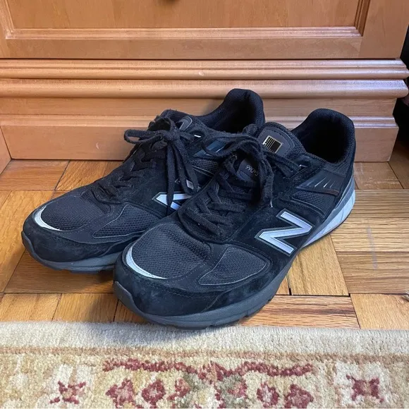 Men Black Gray New Balance 990v5 Size 12
