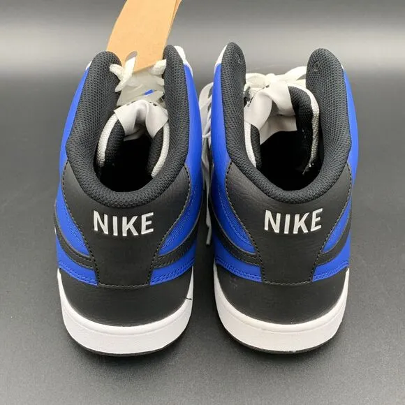 Men Nike Court Vision Mid Next Nature AF Shoes White/Game Royal/Black Size 11.5