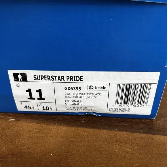 Men Size 11- Adidas Originals Superstar Kris Andrew Small Pride Collection Shoes