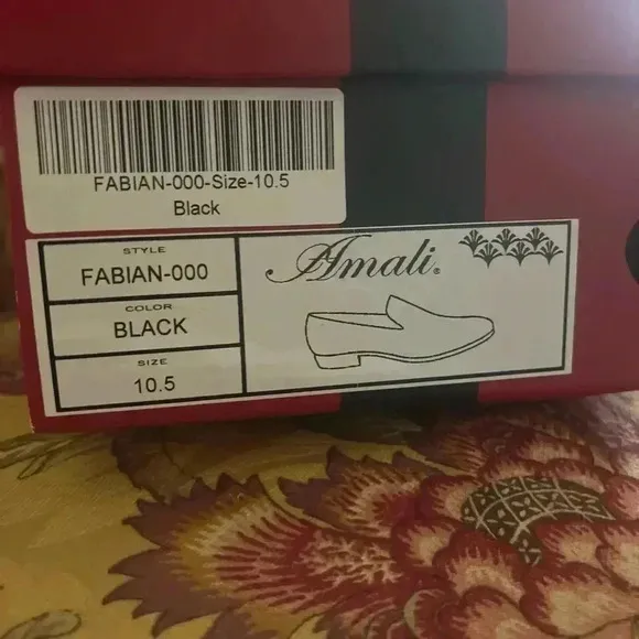 MENS AMALI GOLD SEQUINS SHOES BLACK SZ 10.5 NIB