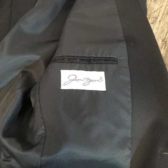 Men's Jean Ives Black Tuxedo Single Button Jacket -Weddings Affordable Tux-Prom