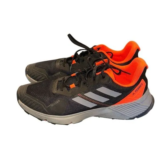 Mens Size 12 Adidas Terrex Soulstride “Black Solar Red” Hiking Shoes FY9214