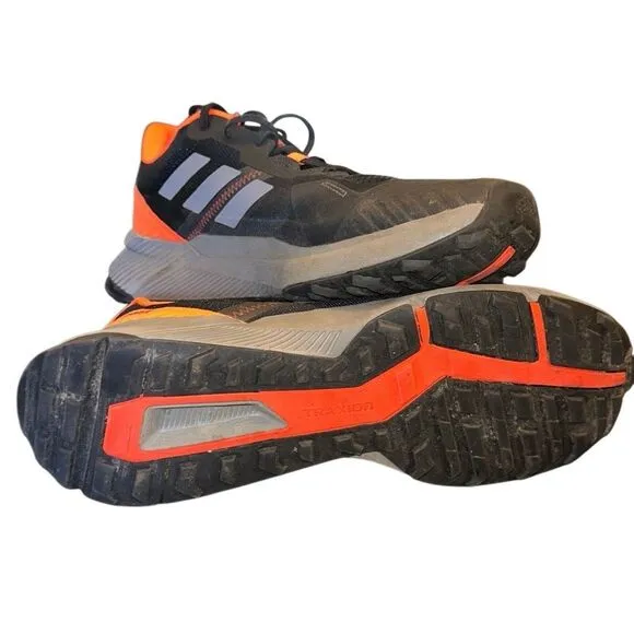 Mens Size 12 Adidas Terrex Soulstride “Black Solar Red” Hiking Shoes FY9214
