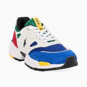 MensPolo Ralph Lauren Colorblock Lace up running leather shoes