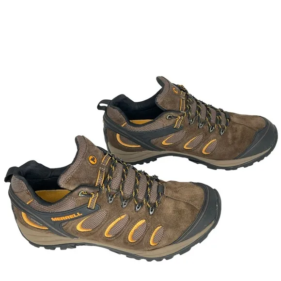 Merrell Black Slate Chameleon 5 Waterproof Vibram Sole Hiking Shoes Size 11.5