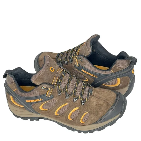 Merrell Black Slate Chameleon 5 Waterproof Vibram Sole Hiking Shoes Size 11.5