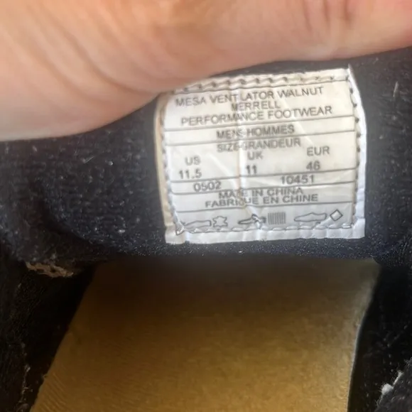 Merrell Hiking Shoes - Mesa Ventilator Size 11.5