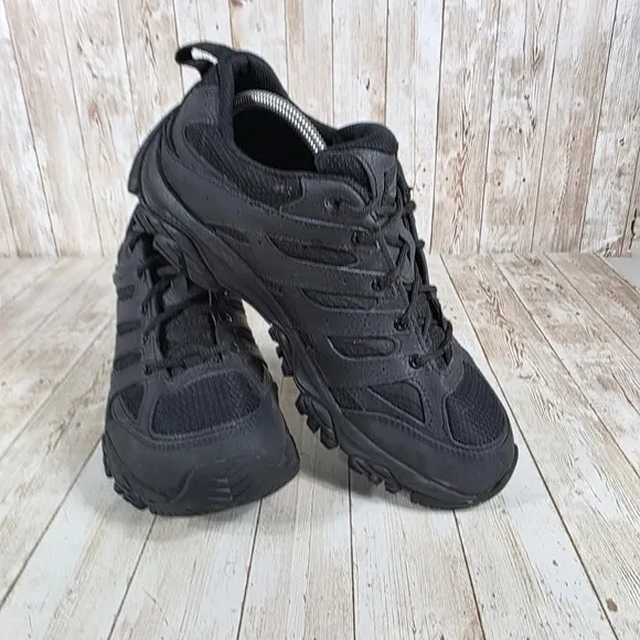 Merrell Moab 2 Vent Hiking Trail Shoes All Black Breathable Mens Size 10.5