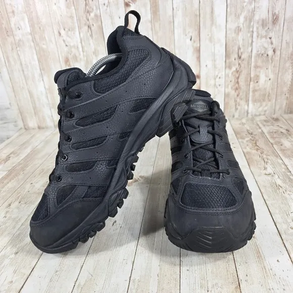 Merrell Moab 2 Vent Hiking Trail Shoes All Black Breathable Mens Size 10.5