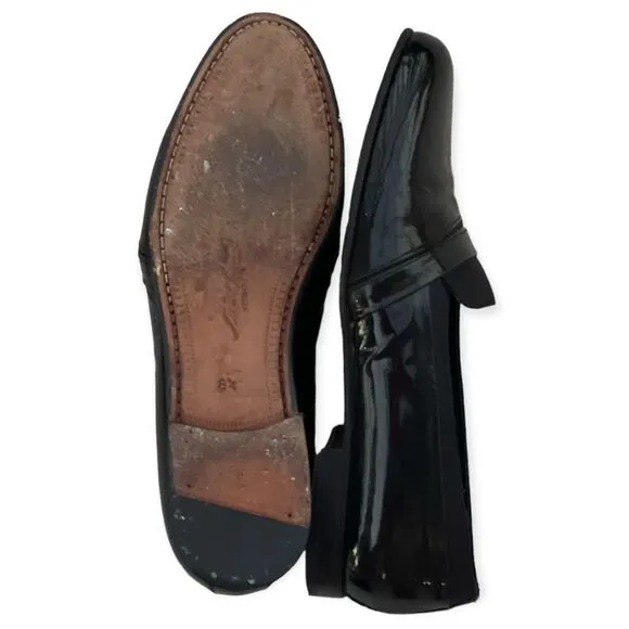 Mezlan Mirage Black Patten Leather Formal Slip On dress Shoes Size 8.5M