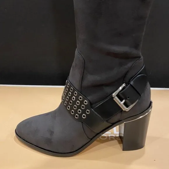 Michael Kors MK Charcoal Brody Over-The-Knee Tall Boots Shoes Heels Pumps NEW