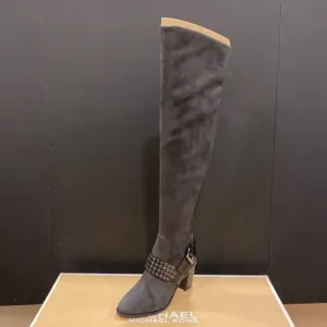 Michael Kors MK Charcoal Brody Over-The-Knee Tall Boots Shoes Heels Pumps NEW