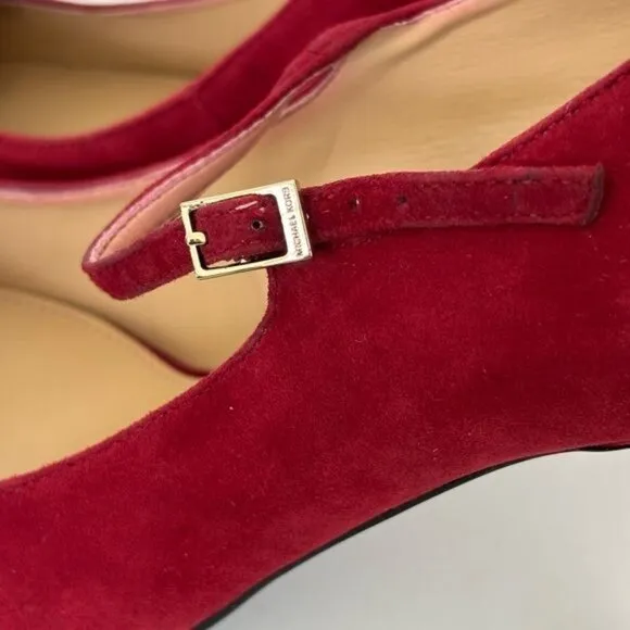Michael Kors Pump 11 Suede Mary Jane Dark Academia Preppy Chic Quiet Luxury