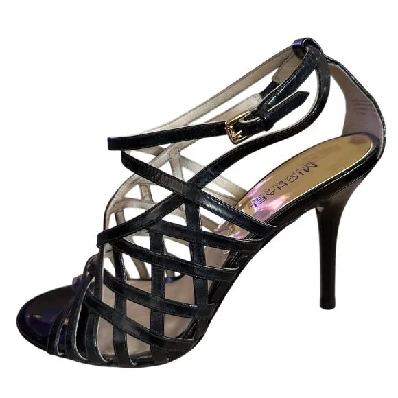 Michael Kors Women's Jessie Strappy Stiletto Heels Black Size 8.5