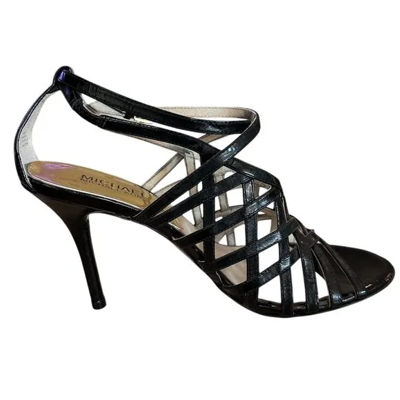 Michael Kors Women's Jessie Strappy Stiletto Heels Black Size 8.5