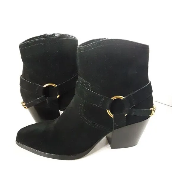 Michael Kors Women's size 6.5M Black Color Suede Harness Ankle Boot