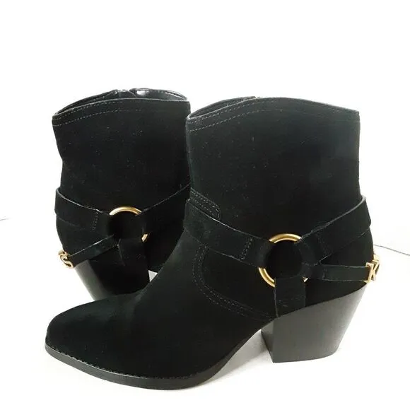 Michael Kors Women's size 6.5M Black Color Suede Harness Ankle Boot