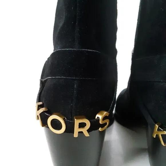 Michael Kors Women's size 6.5M Black Color Suede Harness Ankle Boot