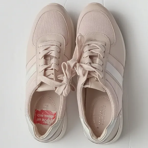 🎁🩷💚🆕️⚜️Michael Kors⚜️🩷💚Women's Maddy Logo Trainer Sneakers Mauve Pink Sz 6