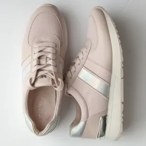 🎁🩷💚🆕️⚜️Michael Kors⚜️🩷💚Women's Maddy Logo Trainer Sneakers Mauve Pink Sz 6