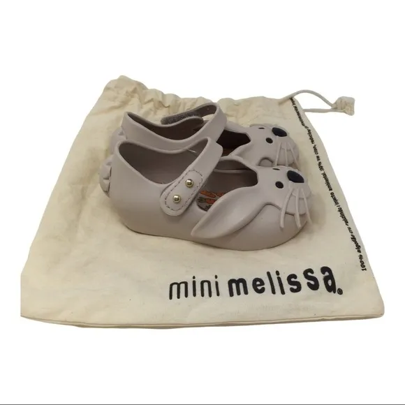 Mini Melissa Scented Bunny Mary Jane Flats in Cream Shoes