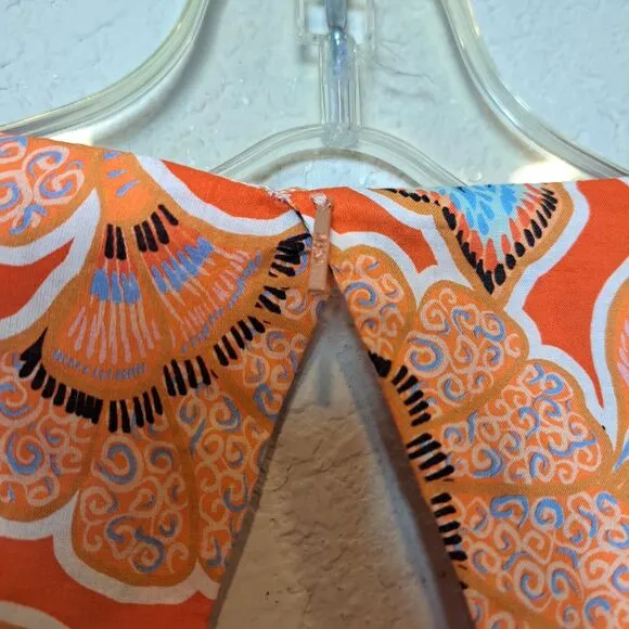 Misa Los Angeles Dana Mae Maxi Dress in Tangerine Flora Cutout Backless Sz L NWT