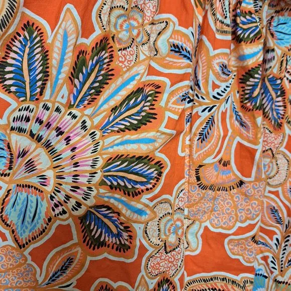 Misa Los Angeles Dana Mae Maxi Dress in Tangerine Flora Cutout Backless Sz L NWT