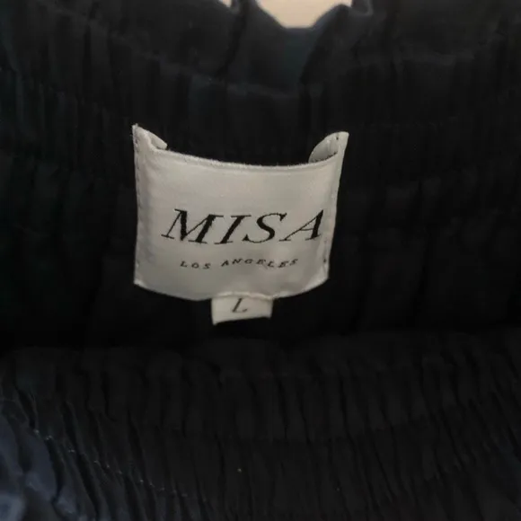 MISA Los Angeles Gia off the shoulder minidress tassel trim size L (unworn)