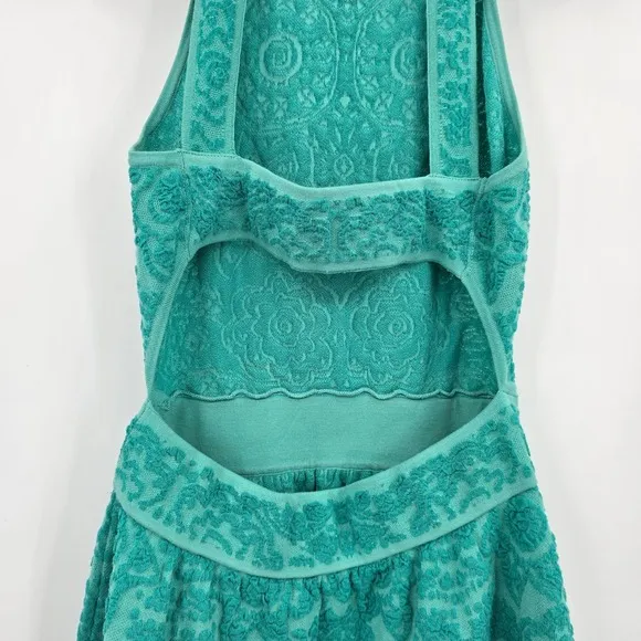 Missoni Knit Dress Sleeveless Open Back Green Floral Print Casual S