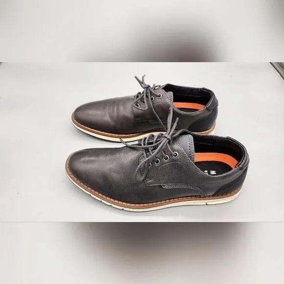 Mix No. 6 Shoe Mens 8.5 M Bache Lace Up Charcoal Black Oxford Casual