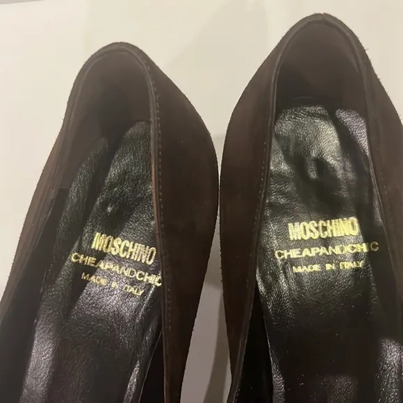 Moschino vintage kitten heeled beaded pumps shoes