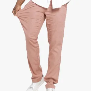 Mugsy Jeans Coasts Stretch Linen Pants Summer Red Washed Pink 33x34