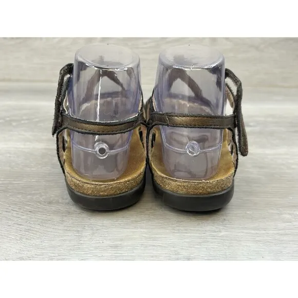 Naot Dorith Women's Sandals Bronze  Leather Hook Loop Strappy Shoes US 7.5