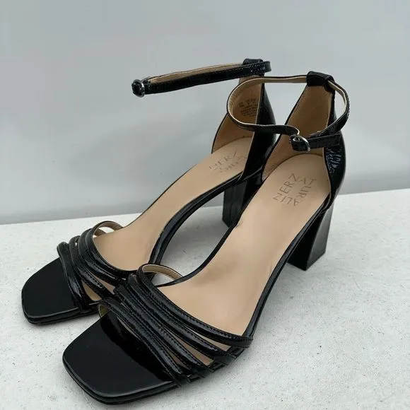 Naturalizer Womens Thena Black Pumps Ankle Strap Shoes 10 Wide (C,D,W) BHFO 0377