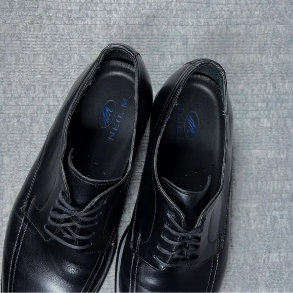 Neil M. Men's Black Dress Shoes President Oxford Leather Formal Size 9 EEE
