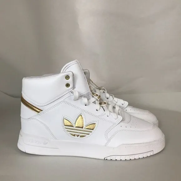 NEW Adidas Original Drop Step XL Men Shoes, White/Gold,‎ FW2040, Size 8