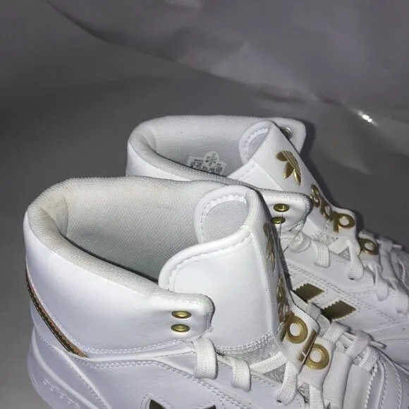 NEW Adidas Original Drop Step XL Men Shoes, White/Gold,‎ FW2040, Size 8