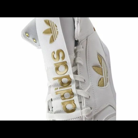 NEW Adidas Original Drop Step XL Men Shoes, White/Gold,‎ FW2040, Size 8