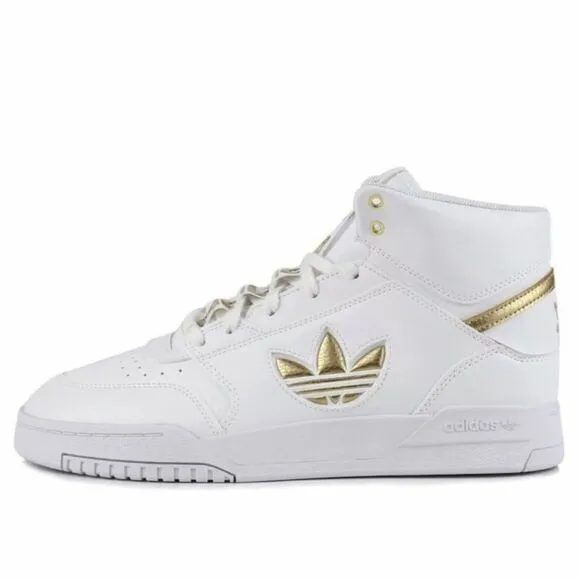 NEW Adidas Original Drop Step XL Men Shoes, White/Gold,‎ FW2040, Size 8