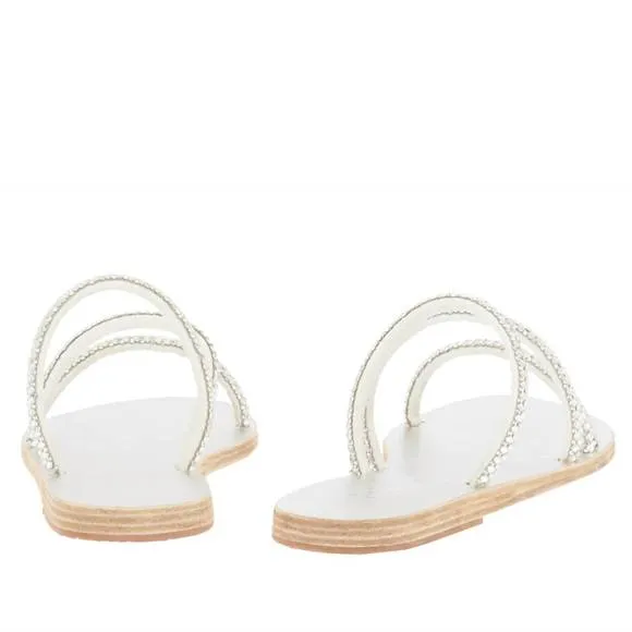 NEW ANCIENT GREEK SANDALS women's polytimi sandals in silver