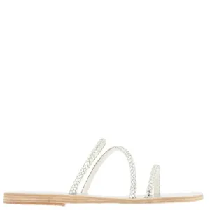 NEW ANCIENT GREEK SANDALS women's polytimi sandals in silver
